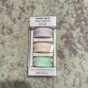 Trader Joe’s macaron soap lavender honey raspberry mint new in box